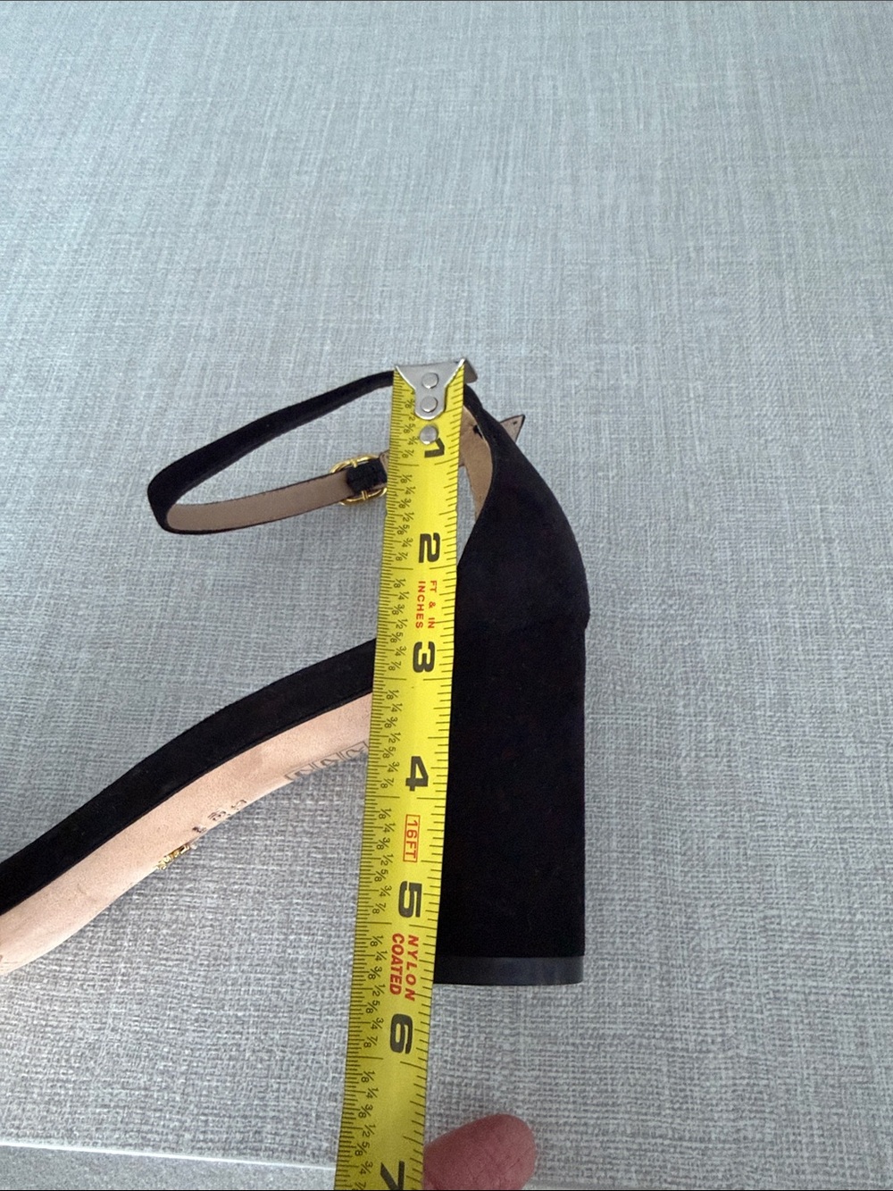 Stuart Weitzman Black Heels Ankle-Strap Sandals - Picture 11 of 12